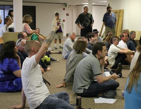 Supporters of the "Occupy" movement met Wednesday evening to plan and discuss Saturdays protest. Credit: Ben Gill for The Foothill Dragon Press